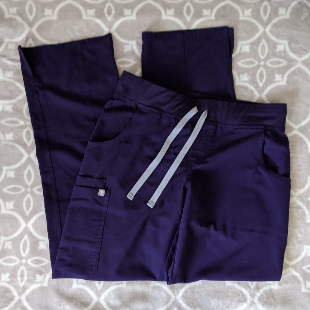 Wear Figs Purple Kade Cargo Scrub Pants - S